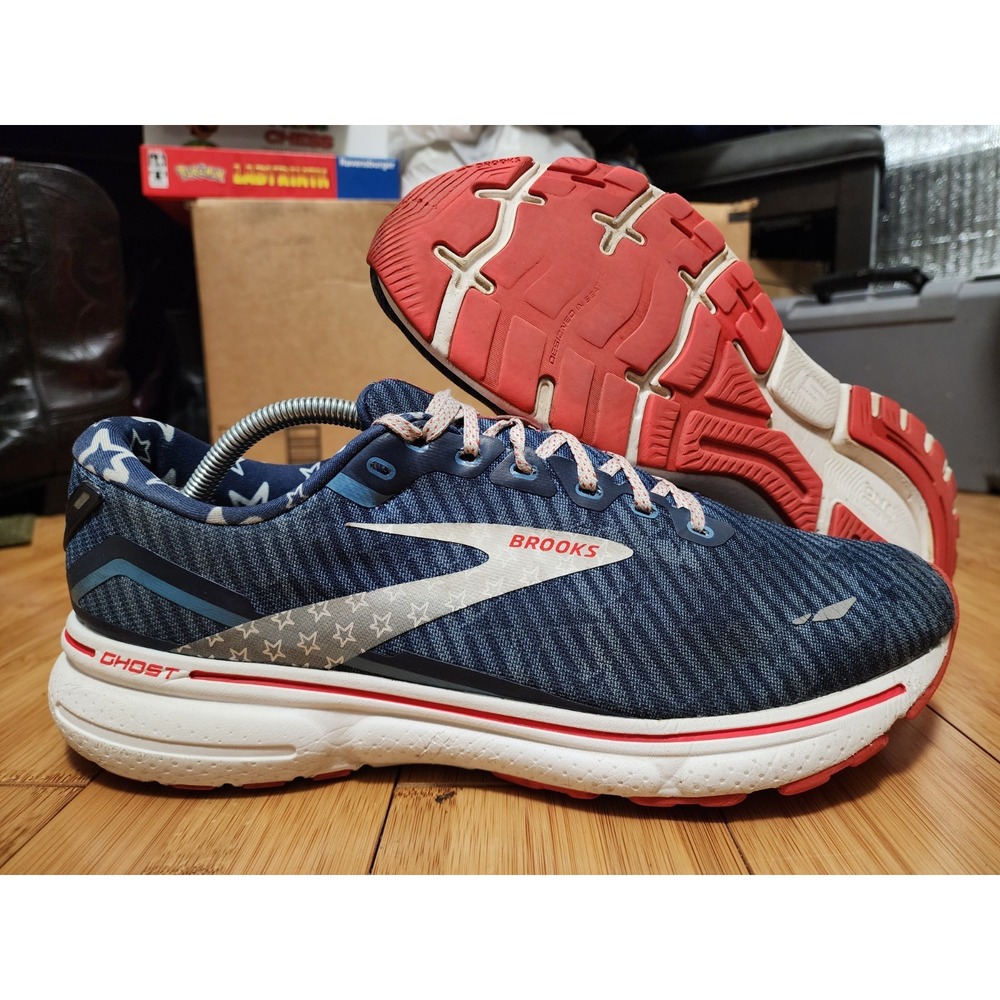 Brooks Ghost 15 Shoes Mens 11.5 Blue Stars Running Low Top Sneakers 1103931D449
